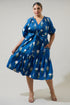Madison Floral Wynette Tiered Midi Dress Curve